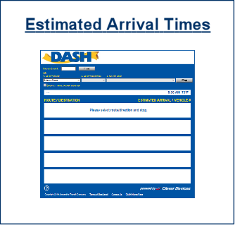 estimated arrival times