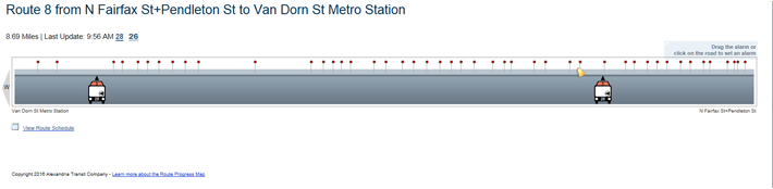 Route Progress view.